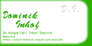 dominik inhof business card